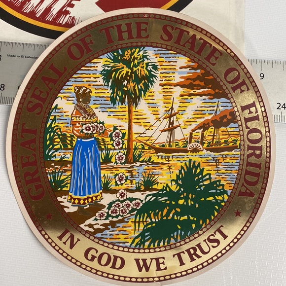 Set of 2 FLORIDA decals. Florida State & State of Florida Seal. - Picture 4 of 5